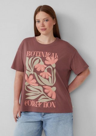 s.Oliver T-Shirt mit Frontprint - altrosa