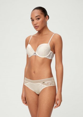 s.Oliver Slip mit Materialmix - puder