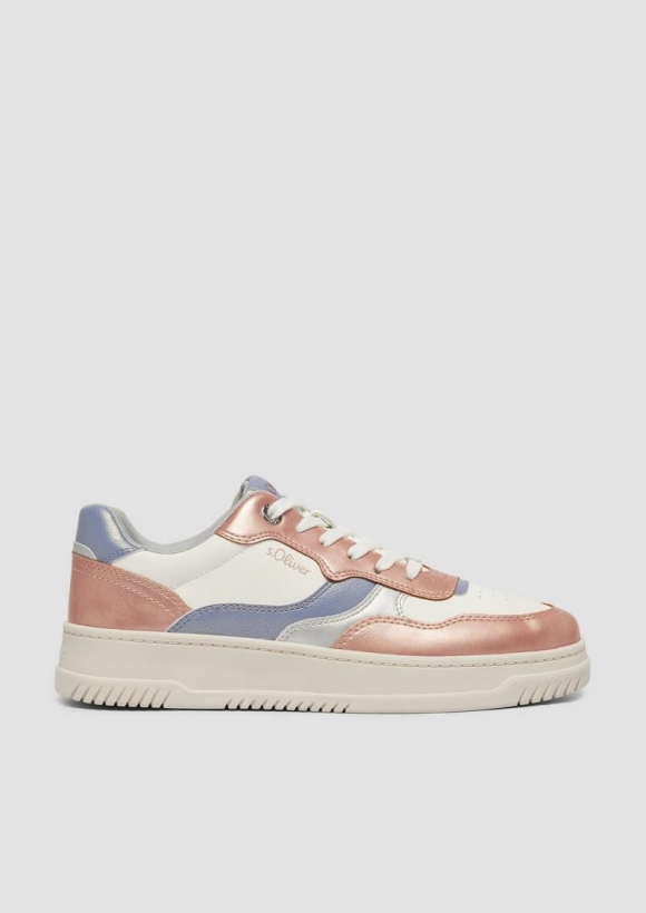 s.Oliver Sneaker mit modischem Colour-Blocking - roségold
