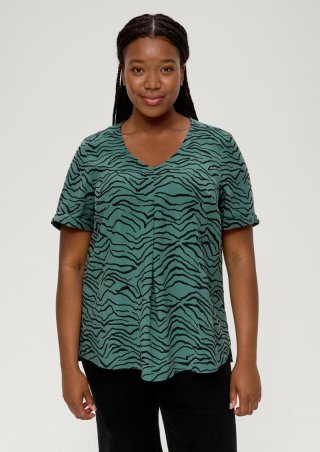 s.Oliver Weiche Bluse aus Modalmix - smaragd