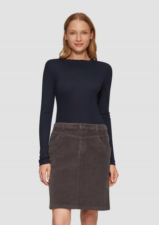 s.Oliver Langarmshirt mit Muschelkante - navy