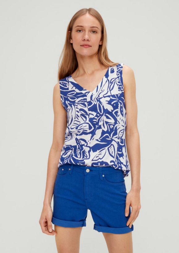 s.Oliver Top aus Modalmix - royalblau