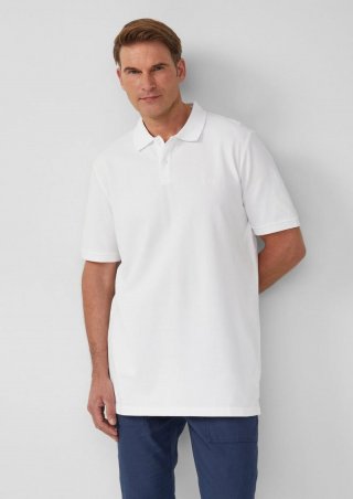 s.Oliver Poloshirt aus Baumwollpiqué - weiß