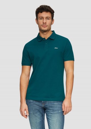 s.Oliver Poloshirt aus Baumwollpiqué - petrol