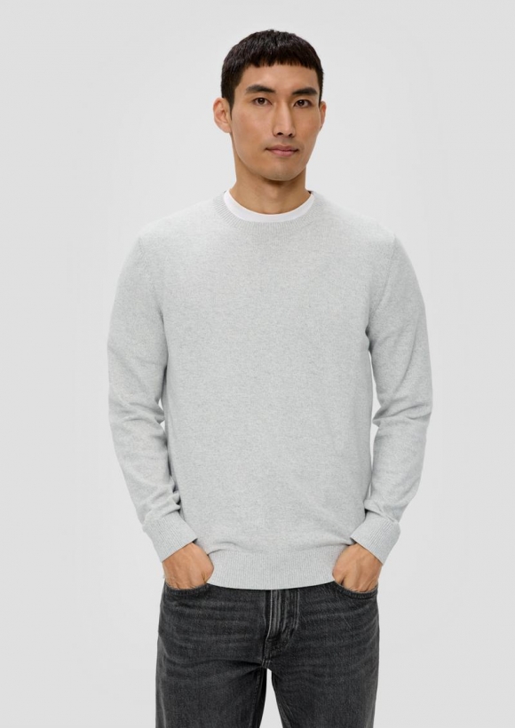 s.Oliver Strickpullover aus Effektgarn - ecru