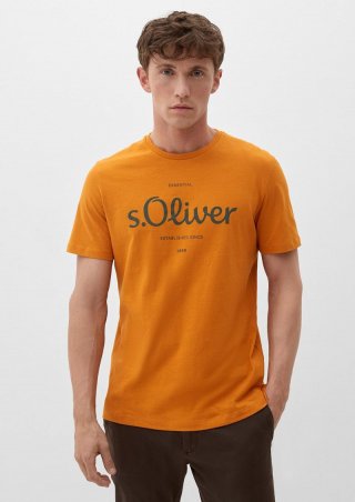 s.Oliver T-Shirt mit Logoprint - orange