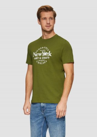 s.Oliver T-Shirt mit Frontprint - guacamole
