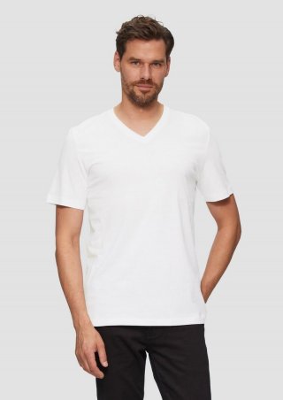 s.Oliver T-Shirt mit Logo-Detail - weiß