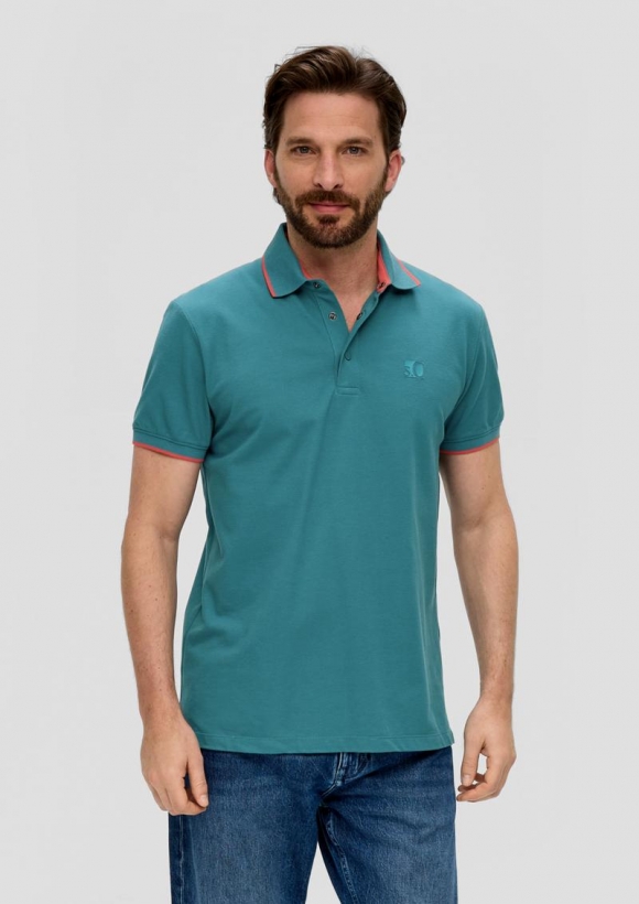 s.Oliver Poloshirt mit Logo - petrol