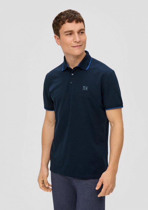 s.Oliver Poloshirt mit Logo - navy