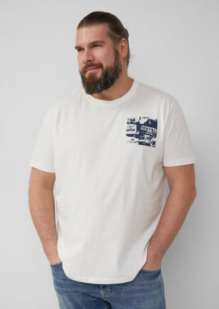 s.Oliver T-Shirt mit Artwork - weiß