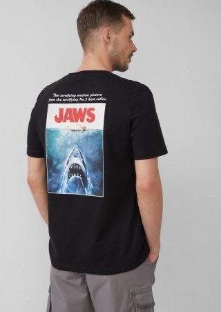 s.Oliver T-Shirt aus Heavy Jersey mit Jaws© UCS LLC Artwork - schwarz