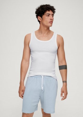 s.Oliver Tanktop mit Rippstruktur - weiß