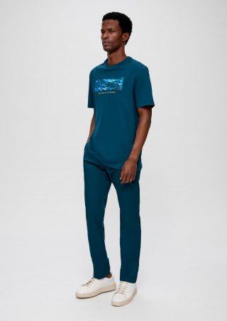 s.Oliver Austin: Hose aus Baumwollstretch - petrol