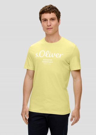 s.Oliver T-Shirt mit Frontprint - helles zitrone