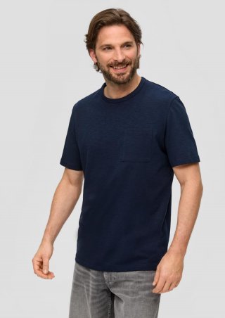 s.Oliver T-Shirt mit Brusttasche - navy