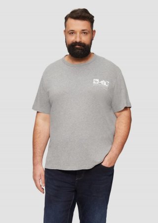 s.Oliver Shirt aus Jersey mit Front- und Rückenprint - graphit
