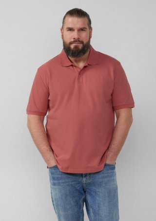s.Oliver Poloshirt mit Logo-Stickerei - himbeere