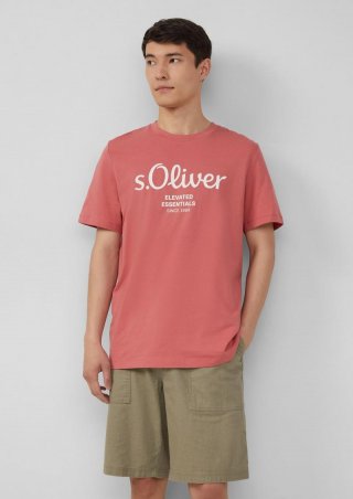 s.Oliver T-Shirt mit Logo-Print - himbeere