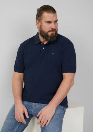 s.Oliver Poloshirt mit kleinem Labelpatch - tiefblau