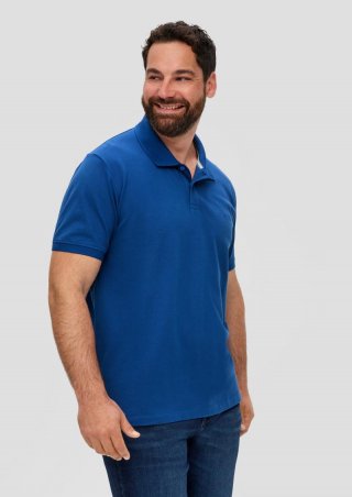 s.Oliver Poloshirt aus Baumwollpiqué - ozeanblau