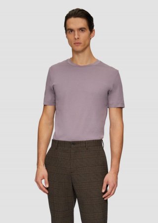 s.Oliver Jerseyshirt im Slim Fit aus merzerisierter Baumwolle - zartrosa