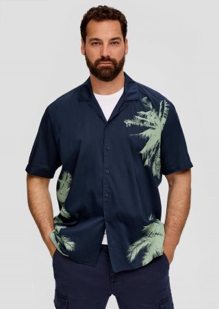 s.Oliver Hemd aus Viskosemix - navy