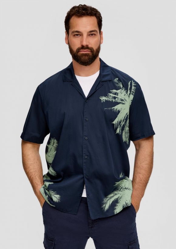 s.Oliver Hemd aus Viskosemix - navy