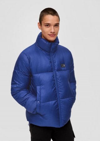 s.Oliver Steppjacke mit Label-Patch - ozeanblau