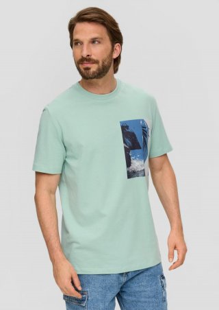 s.Oliver T-Shirt mit Frontprint - ozeangrün