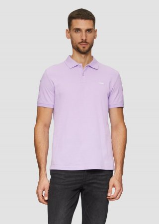 s.Oliver Poloshirt aus Baumwollpiqué - lavendel