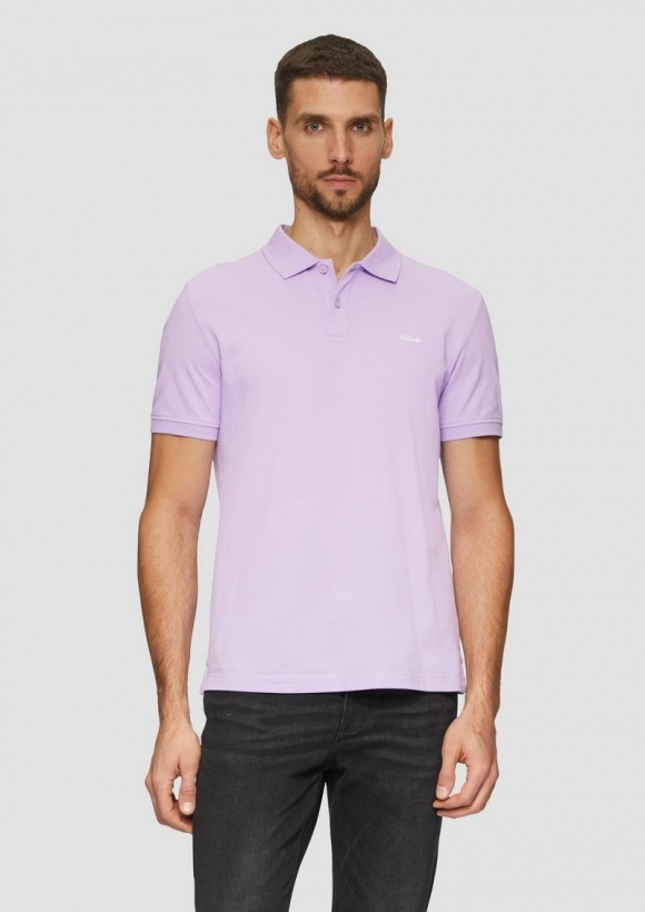 s.Oliver Poloshirt aus Baumwollpiqué - lavendel
