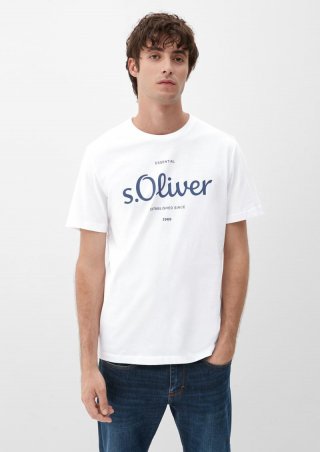 s.Oliver Labelshirt aus Jersey - weiß