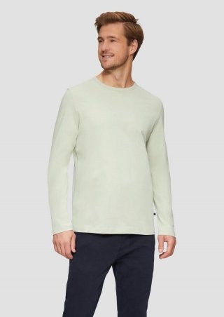 s.Oliver Softes Langarmshirt aus Baumwolljersey - beige
