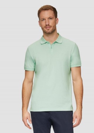 s.Oliver Poloshirt aus Baumwollpiqué - minze