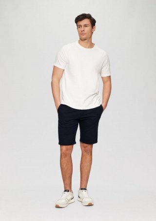 s.Oliver Phoenix: Chino-Shorts aus Baumwollstretch - navy