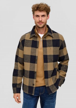 s.Oliver Hemdjacke mit Twill-Struktur - navy