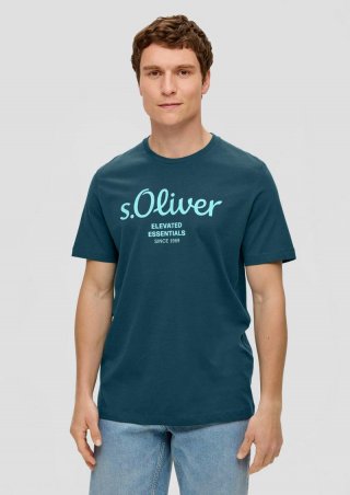 s.Oliver T-Shirt mit Frontprint - petrol