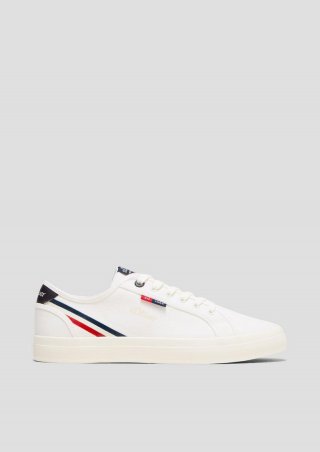 s.Oliver Sneaker mit Kontrast-Details und Logo - weiß