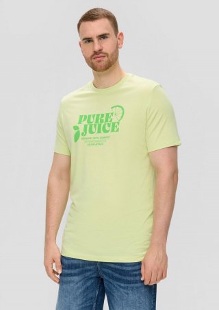 s.Oliver Baumwollshirt mit Frontprint - limettengrün