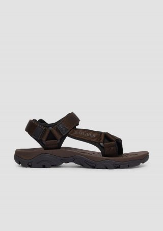 s.Oliver Trekking-Sandalen aus Textil - schwarz
