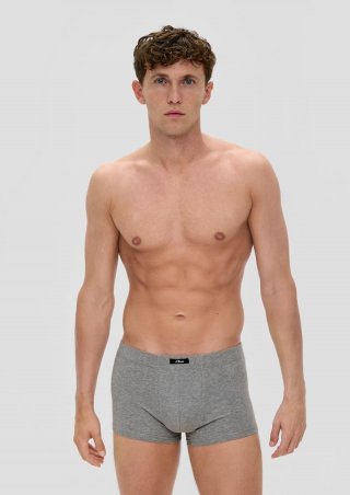 s.Oliver 4er-Pack Boxershorts mit Label-Patch - schiefergrau