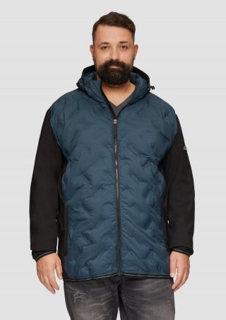 s.Oliver Leichte Steppjacke im Fabricmix - dunkelblau