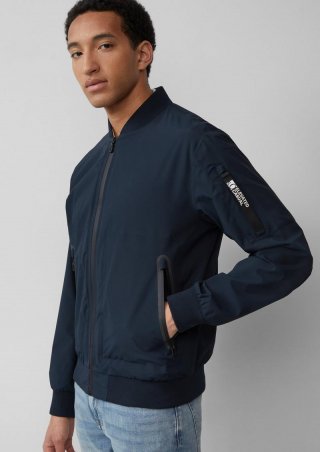 s.Oliver Wasserdichte Bomberjacke mit Ärmel-Detail - navy