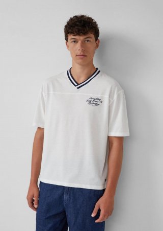 s.Oliver Performance T-Shirt mit Rückenprint - weiß