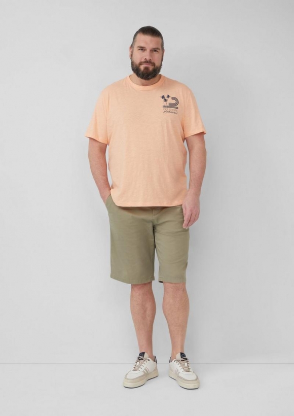 s.Oliver Phoenix: Chino-Shorts aus Baumwollstretch - olivgrün