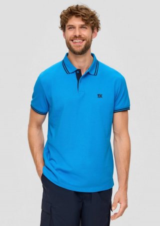 s.Oliver Poloshirt mit Kontrast-Details - türkis