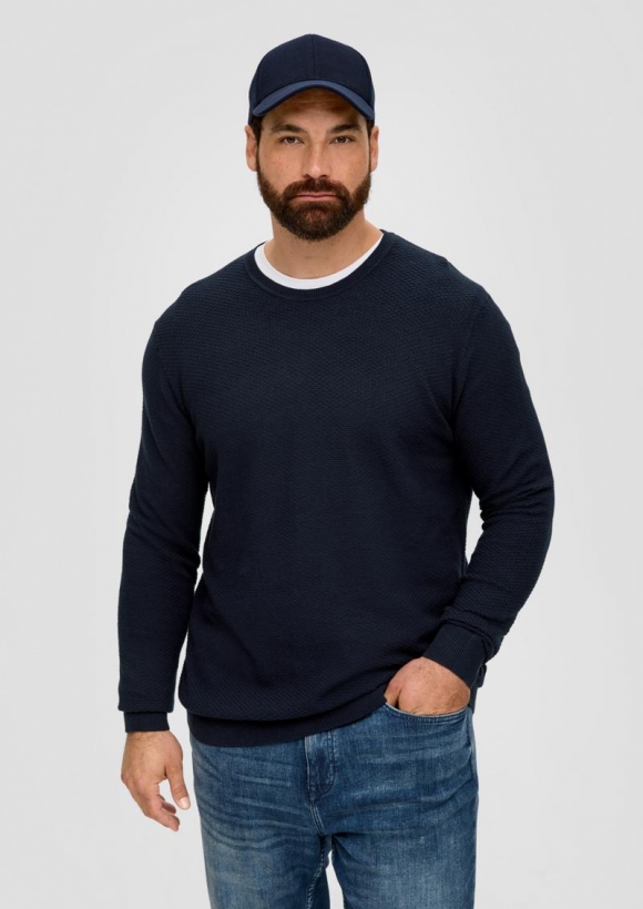s.Oliver Pullover aus Baumwolle - navy
