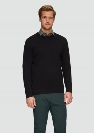 s.Oliver Strickpullover aus Kaschmir - schwarz