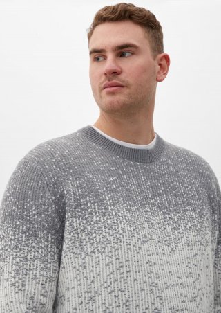 s.Oliver Strickpullover im Jacquard-Design - graphit